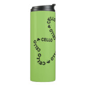 Cello-Text-Shamrock Thermosbecher (Nach links gedreht)