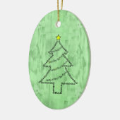 Cello Text Weihnachtsbaum Keramik Ornament (Links)
