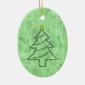 Cello Text Weihnachtsbaum Keramik Ornament (Hinten)