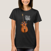 Cello There Funny Music Pub Dark BG T-Shirt (Vorderseite)