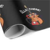Cello There Funny Telefone Pun Dark BG Geschenkpapier (Rolleneckpunkt)