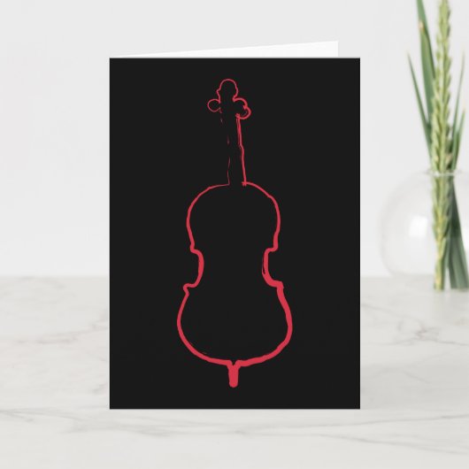 Cello Tinte Grußkarte Karte (Vorderseite)