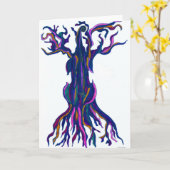 Cello Tree Blue Blank Card Karte (Gelbe Blume)