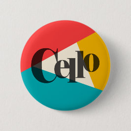 Cello Tri Colour - Türkis Coral Gold Button