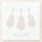 Cello Trio personalisiert Glasuntersetzer (Rückseite)