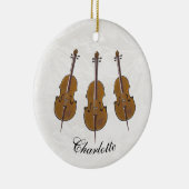 Cello Trio personalisiert Keramik Ornament (Rechts)