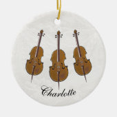 Cello Trio personalisiert Keramik Ornament (Vorne)