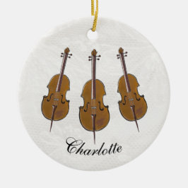 Cello Trio personalisiert Keramik Ornament