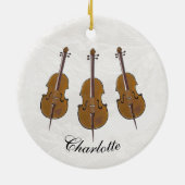 Cello Trio personalisiert Keramik Ornament (Hinten)