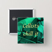 Cello-Türkis Cellistschauer es ..... Button (Vorne & Hinten)