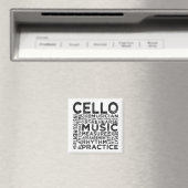 Cello Typografie Magnet (In Situ (Geschirrspüler))