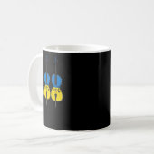 Cello Ukrainian Flag Cellist String Musician Stick Kaffeetasse (Vorderseite Links)