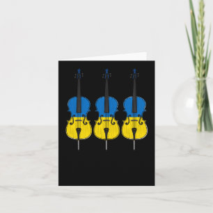 Cello ukrainische Flagge Cellist String Musician S Karte