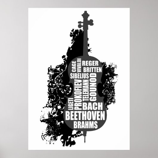 Cello und Komponisten Poster (Vorne)