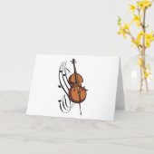 Cello und Musik Karte (Gelbe Blume)