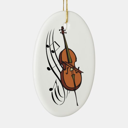 Cello und Musik Keramik Ornament (Rechts)