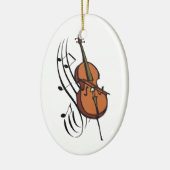 Cello und Musik Keramik Ornament (Links)