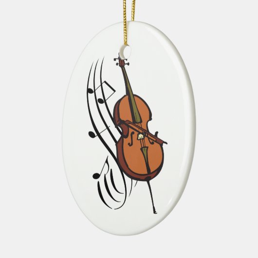 Cello und Musik Keramik Ornament (Links)