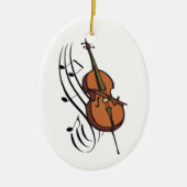 Cello und Musik Keramik Ornament (Vorne)