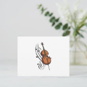 CELLO UND MUSIK POSTKARTE (Stehend Vorderseite)