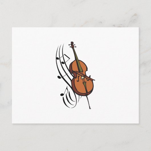 CELLO UND MUSIK POSTKARTE (Vorderseite)