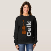 Cello und White Text Sweatshirt (Vorne ganz)