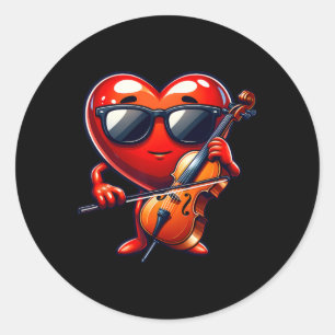 Cello Valentinstag Valentine Men W Runder Aufkleber