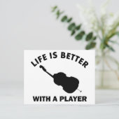 Cello Vector Designs Postkarte (Stehend Vorderseite)