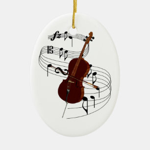 Cello-Verzierung Keramik Ornament