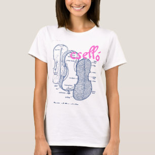 Cello-Violinent-shirt T-Stück T-Shirt