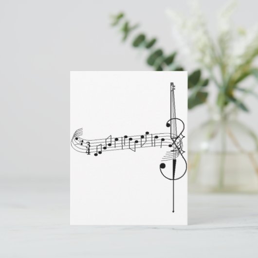 Cello Waltz Postkarte (Stehend Vorderseite)