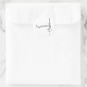 Cello Waltz Runder Aufkleber (Tasche)