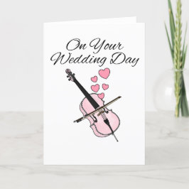 Cello Wedding Card Cellist String Musician Dankeskarte
