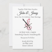 Cello Wedding Invitation Cellist String Musicians Einladung (Vorderseite)