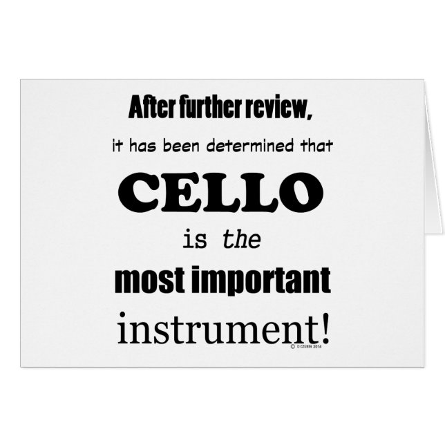 Cello wichtigstes Instrument (Vorderseite (Horizontal))