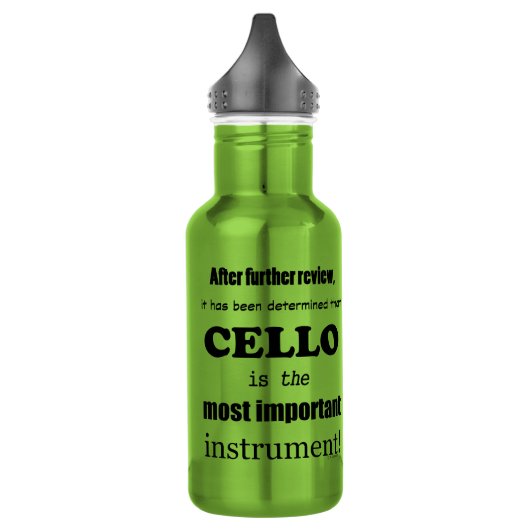 Cello wichtigstes Instrument Edelstahlflasche (Links)