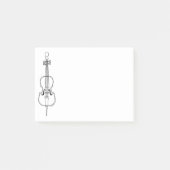 Cello Zeichnend Post-it Klebezettel (Vorderseite)