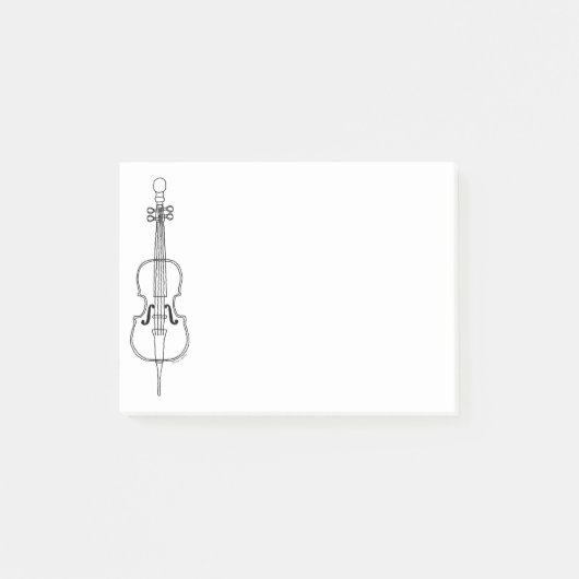 Cello Zeichnend Post-it Klebezettel (Vorderseite)