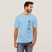 Cello Zeichnend T-Shirt (Vorne ganz)