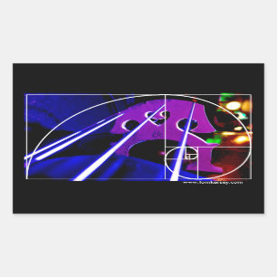 Cellobrücke und -schnüre mit Fibonacci-Spirale Rechteckiger Aufkleber