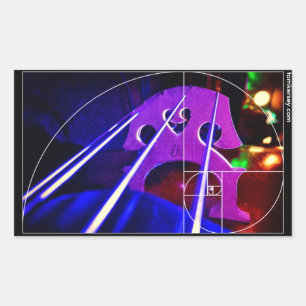 Cellobrücke und -schnüre mit Fibonacci-Spirale Rechteckiger Aufkleber