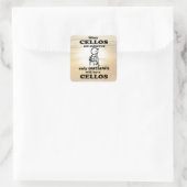 Cellos Outladed Square Sticker (Tasche)
