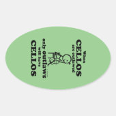 Cellos Oval Sticker (Vorderseite)