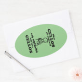 Cellos Oval Sticker (Umschlag)