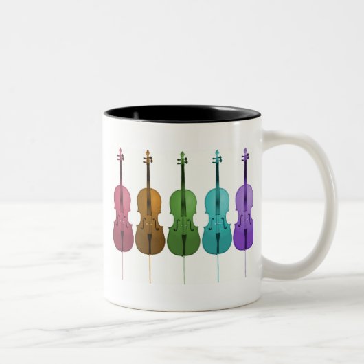 Cellos und Farbe Zweifarbige Tasse (Rechts)
