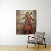 Celloserade am Fenster Wandteppich (Beispiel)