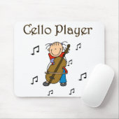 Cellospieler-Mauspad Mousepad (Mit Mouse)
