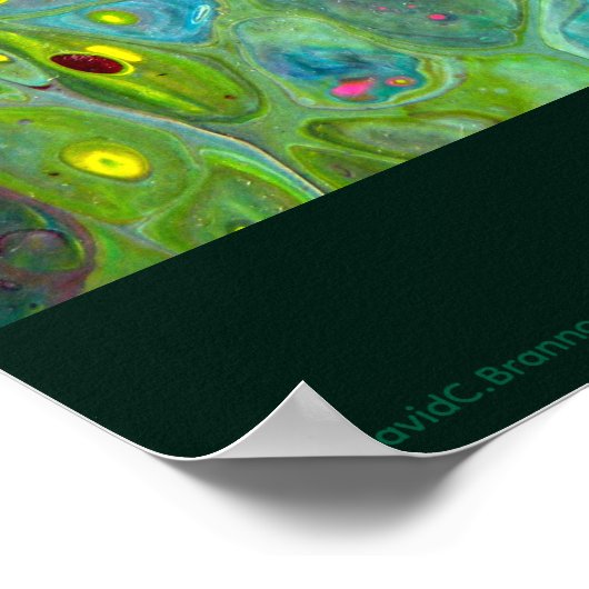 "Cells In Conflict", acrylic, abstract, expression Poster (Ecke)