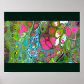 "Cells In Conflict", acrylic, abstract, expression Poster (Vorne)