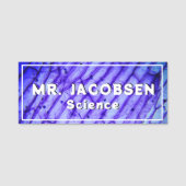 Cells Science Teacher Blue Name Tag Namensschild (Vorderseite)